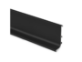 Profilo Gola Superiore mm.57,5x24,3 cm.390 Alluminio Verniciato Nero Opaco Ral 9005 | Emuca